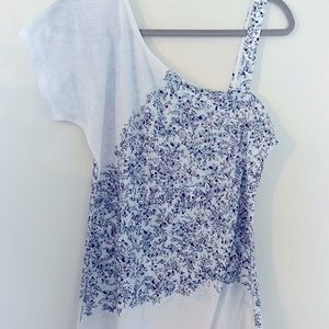 #346 One Shoulder Floral Tee